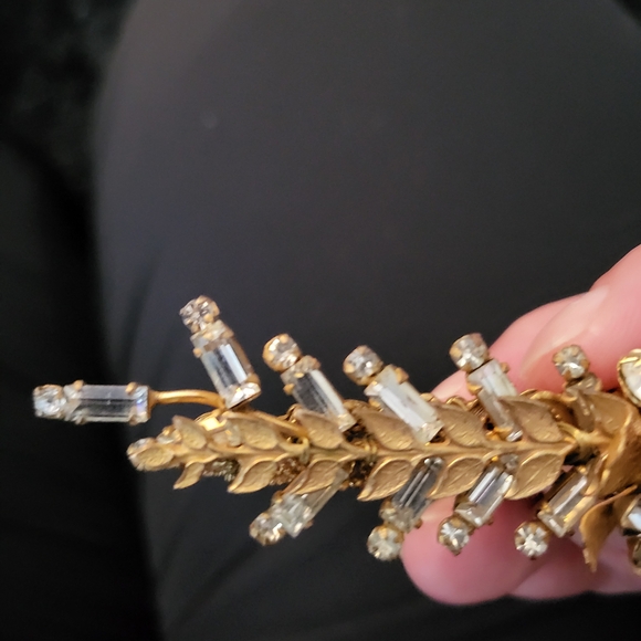Vintage Gold Tone‎ with Rhinestones Brooch main image 11